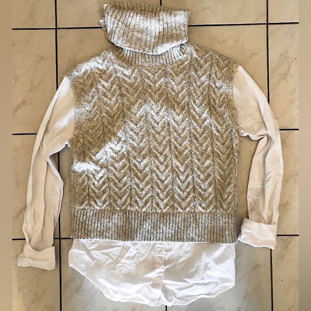 Sincerely Jules Beige Knitted Turtleneck Sweater